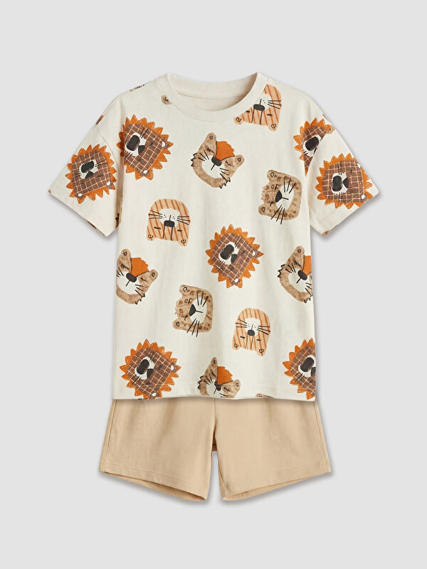 LCW baby Baby Boys' Printed T-Shirt and Shorts