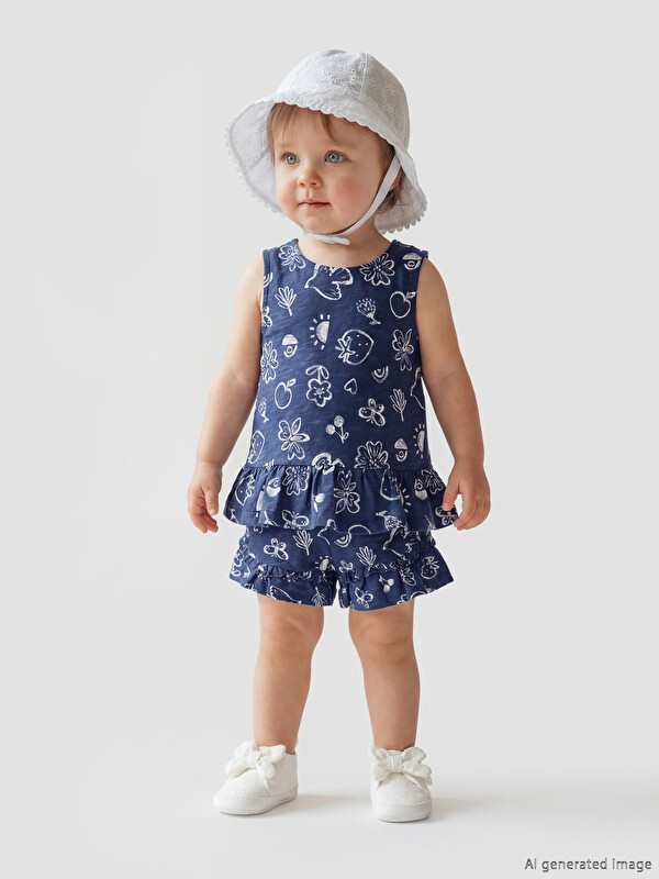 LCW baby Floral Patterned Baby Girls' Set