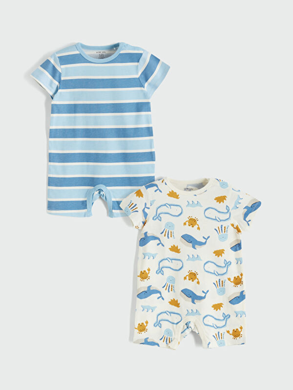LCW baby Baby Boys' Short Sleeve Jumpsuit 2 Pack