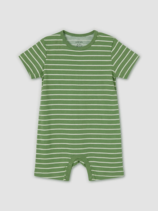 LCW baby Bisiklet Yaka Aslan Baskılı Erkek Bebek Tulum