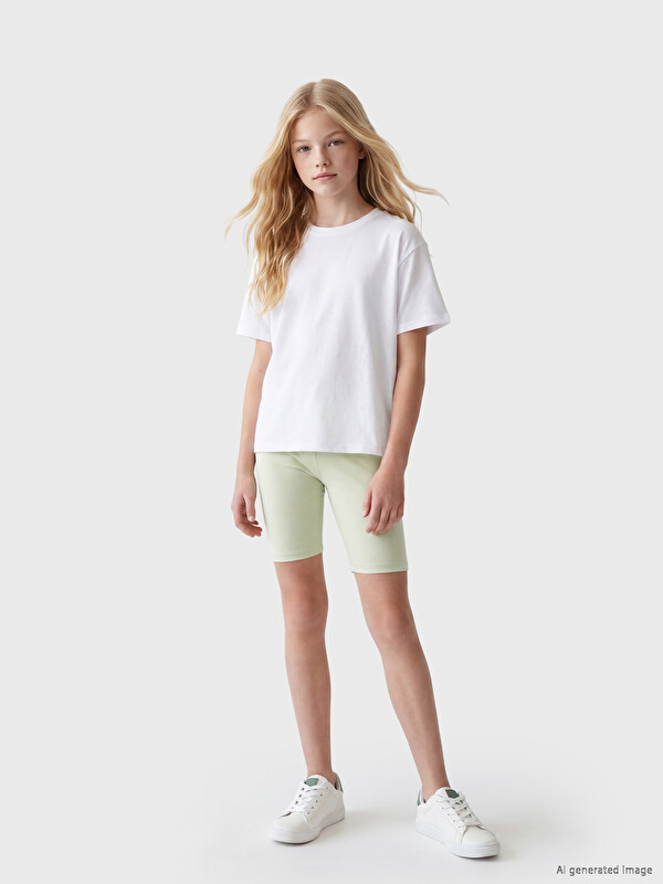 LCW Kids Kız Çocuk Basic Kısa Tayt