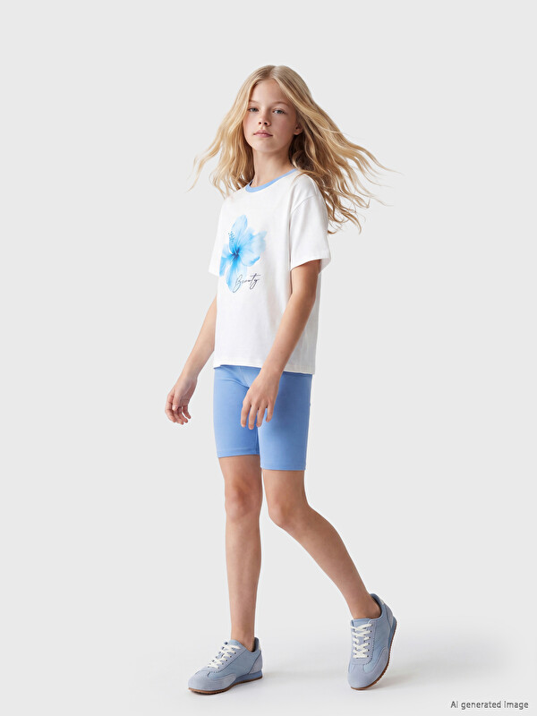 LCW Kids Girls' Basic Short Leggings