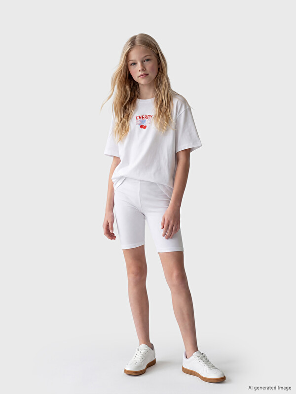 LCW Kids Girls' Basic Short Leggings