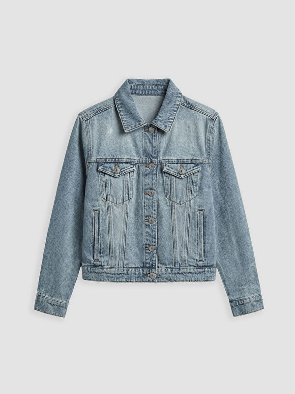 LCWAIKIKI Classic Jeansjacke mit Hemdkragen für Damen