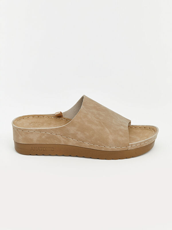 Lcw Steps Siyah Lcw Steps Süet Görünümlü Dolgu Tabanlı Kadın Terlik