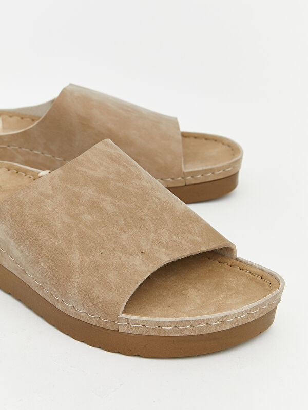 Lcw Steps Siyah Lcw Steps Süet Görünümlü Dolgu Tabanlı Kadın Terlik