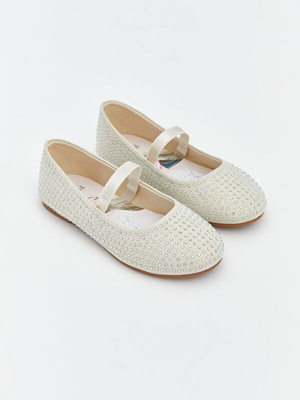 LCW STEPS Frozen Print Embellished Baby Girl Ballerinas