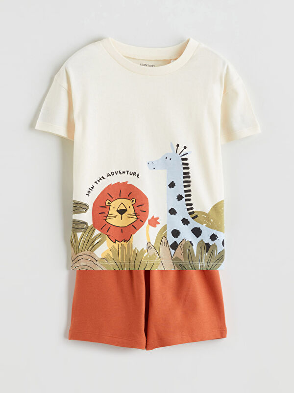 LCW baby Printed Baby Boy Tee and Shorts