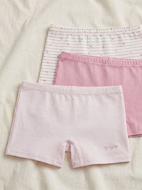 LCW Kids Printed Girls' Boxer Trunks 3-Pack