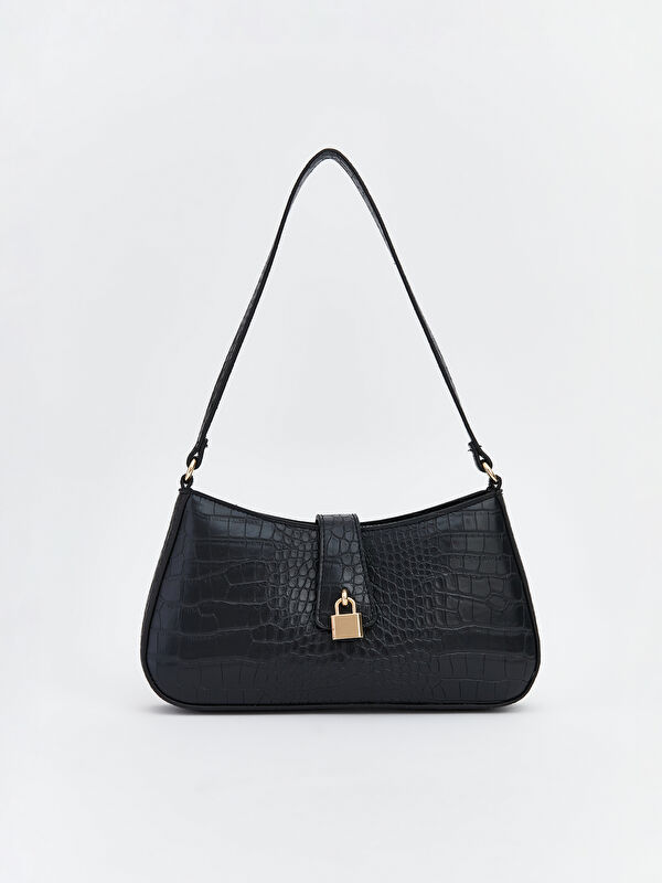 LCW ACCESSORIES Croco-Embossed Shoulder Bag