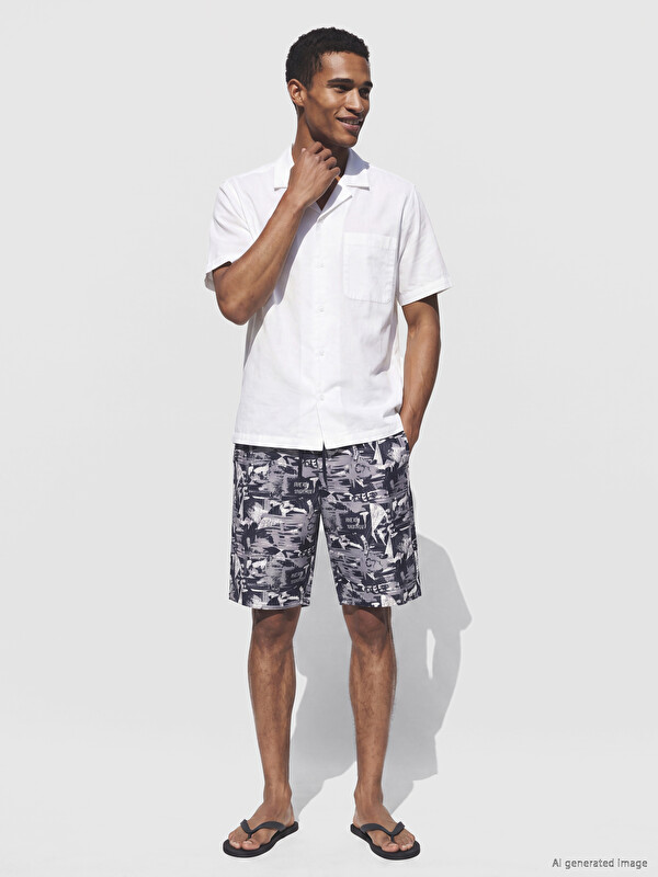 LCW SWIMWEAR Below Knee Length Patterned Men's Swimming Shorts