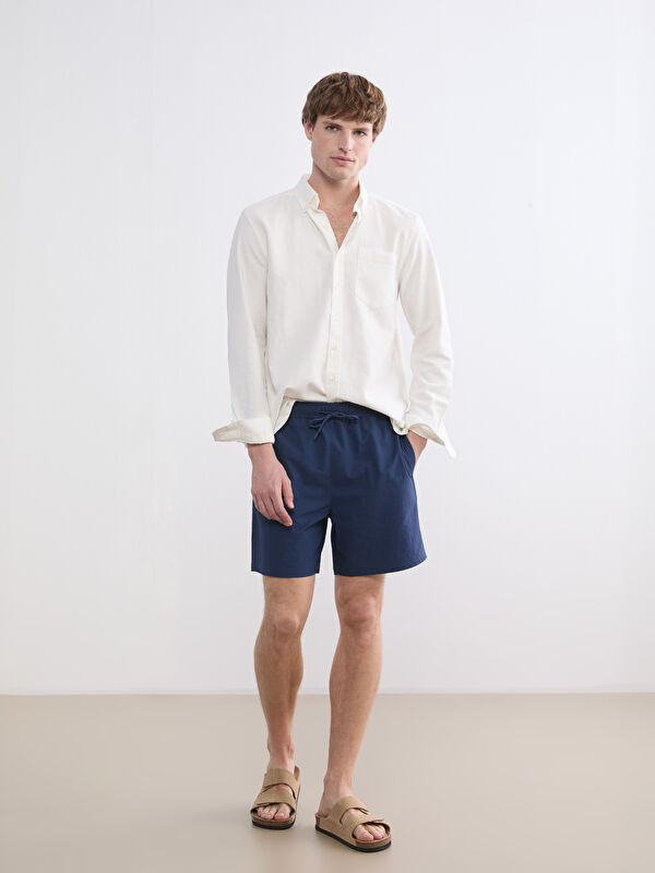 LCW SWIMWEAR созылмалы белді ерлерге арналған жүзу шортылары