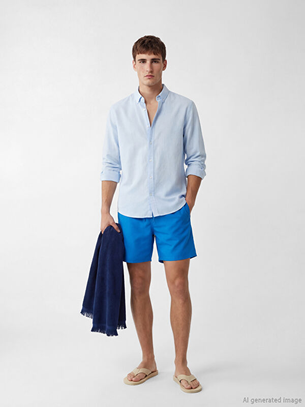 LCW SWIMWEAR Kısa Boy Erkek Deniz Şortu