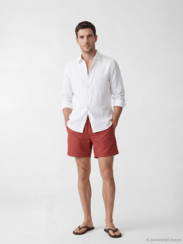 LCW SWIMWEAR қысқа ұзындықтағы ерлерге арналған жүзуге арналған шорты