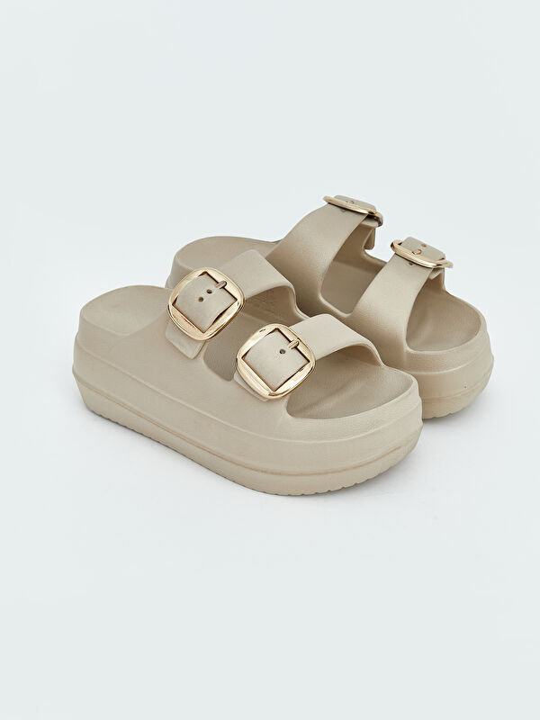 Lcw Steps Bej Lcw Steps Çift Bantlı Kadın Terlik