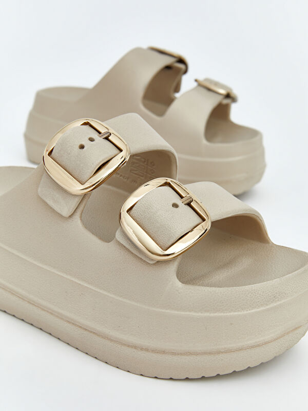 Lcw Steps Bej Lcw Steps Çift Bantlı Kadın Terlik
