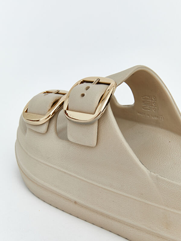 Lcw Steps Bej Lcw Steps Çift Bantlı Kadın Terlik