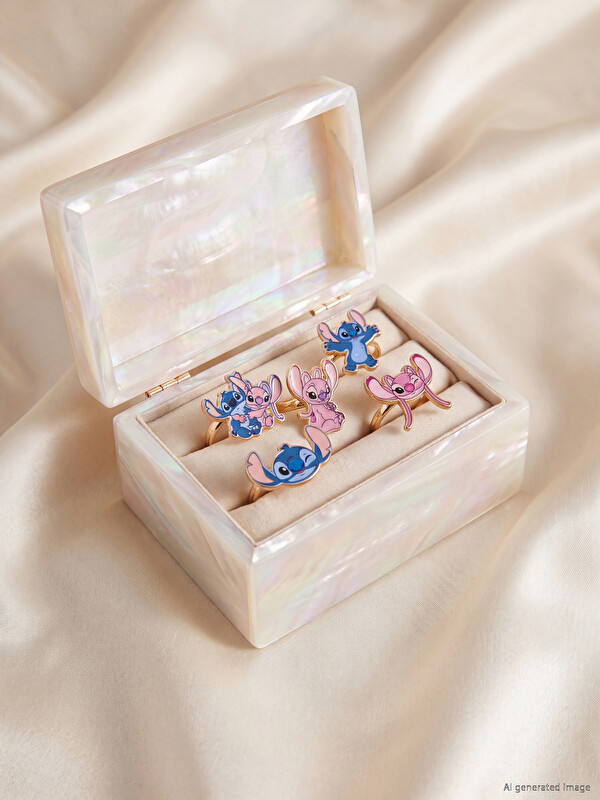 LCW JOY Lilo & Stitch Print Girls' Ring Set