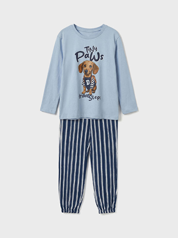 LCW Kids Baskılı Erkek Çocuk Pijama Takımı