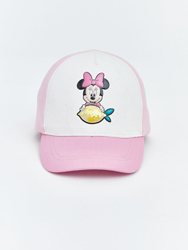 LCW baby Minnie Mouse Nakışlı Kız Bebek Kep Şapka 