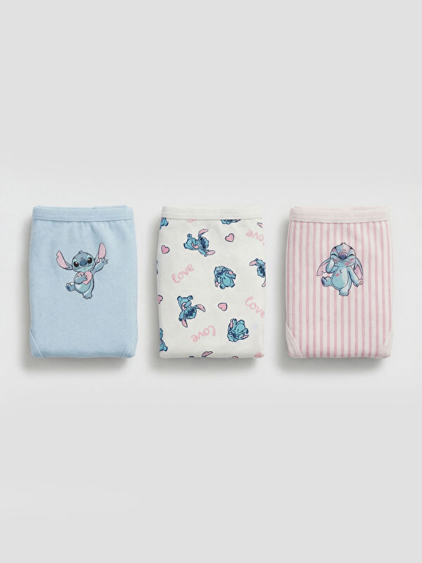 LCW Kids Stitch Baskılı Kız Çocuk Külot 3'lü