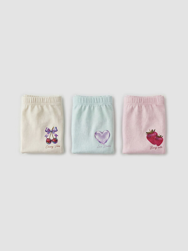 LCW Kids Baskılı Kız Çocuk Boxer 3'lü
