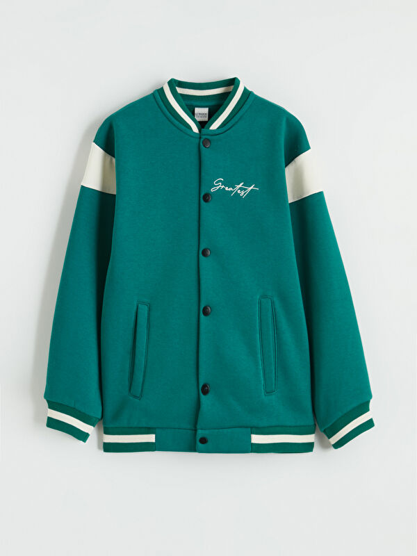 LCW Kids Boys' Embroidered Thick Varsity Jacket