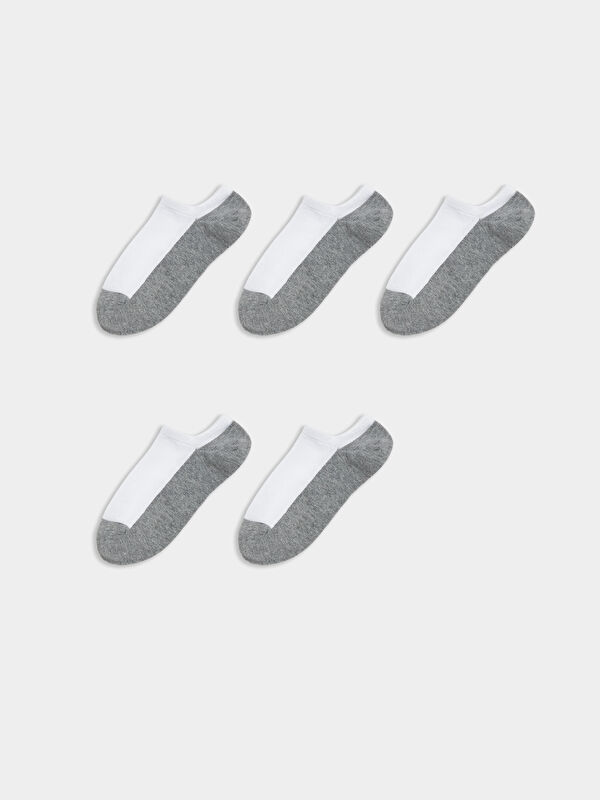 LCW ACCESSORIES Renk Bloklu Erkek Sneaker Çorap 5'li