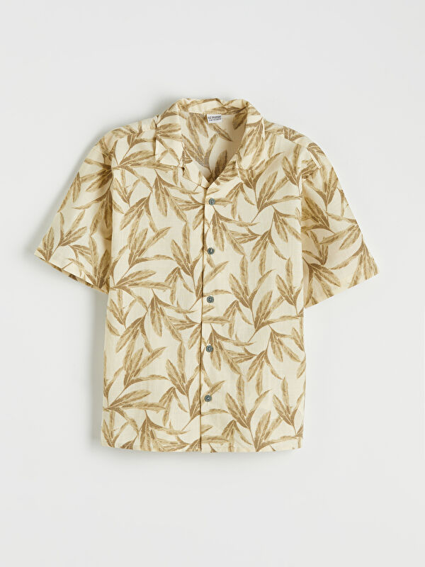 LCW Kids Camp Collar Patterned Boys' Shirt