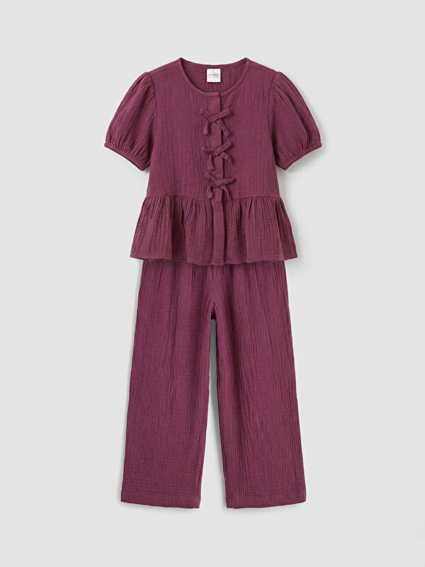 LCW Kids Crew Neck Girl Set