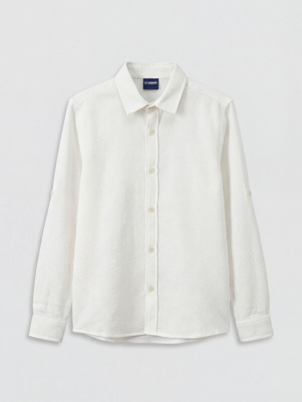 LCW Kids Dobby Fabric Boys' Shirt