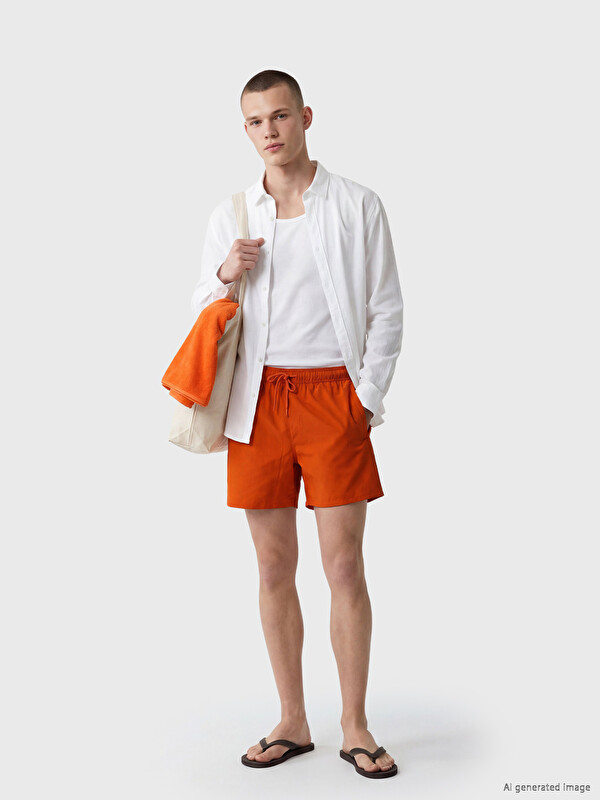 LCW SWIMWEAR En Kısa Boy Erkek Deniz Şortu