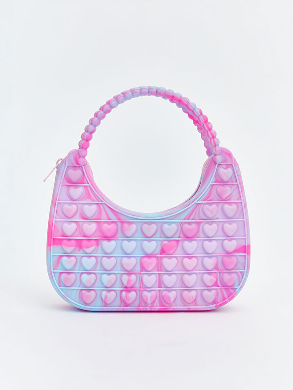 LCW ACCESSORIES Heart-patterned shoulder bag for girls.