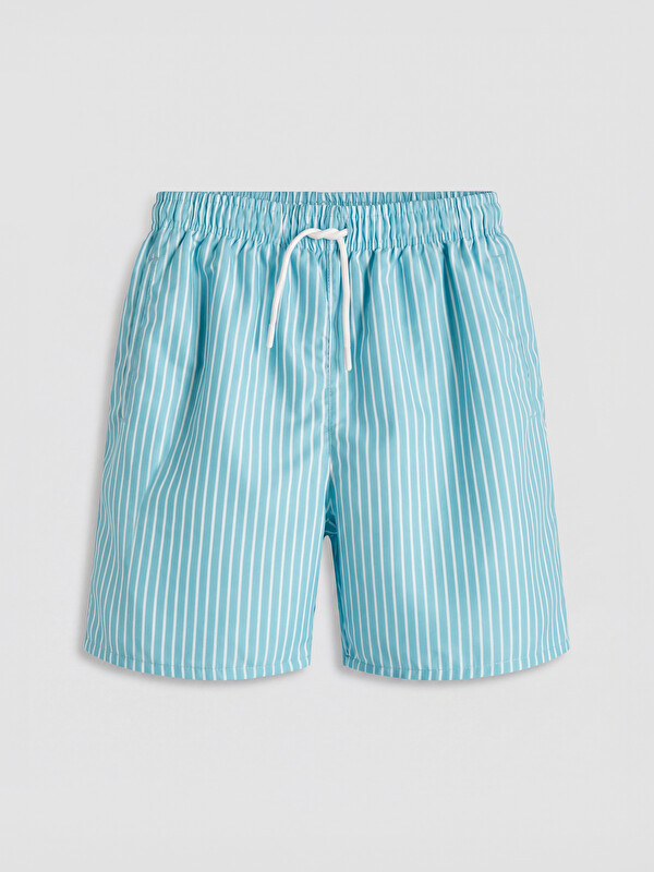 LCW SWIMWEAR Kısa Boy Çizgili Erkek Deniz Şortu
