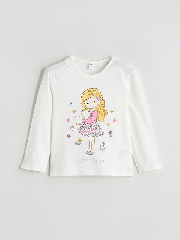 LCW Kids Girls' Long Sleeve Cotton T-Shirt