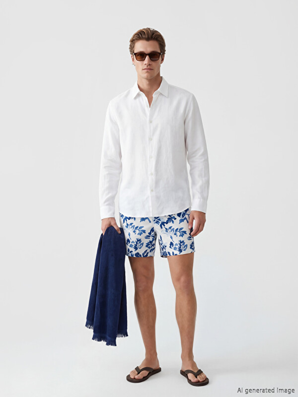 LCW SWIMWEAR მამაკაცები Მუქი Ლურჯი საცურაო შორტები