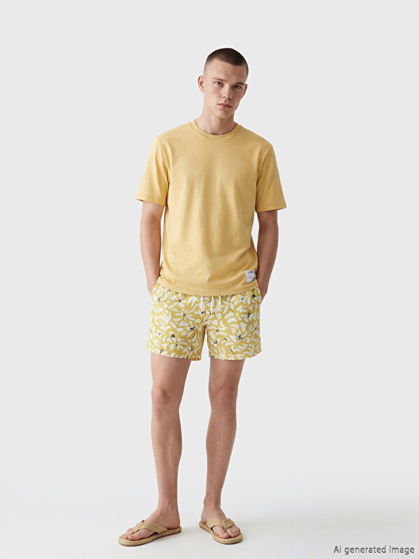 LCW SWIMWEAR Șorturi de înot Galben Bărbat