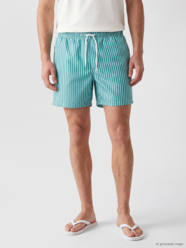 LCW SWIMWEAR Short de bain court rayé pour homme