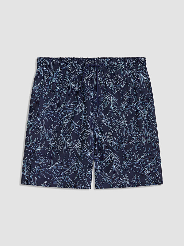 LCW SWIMWEAR Diz Hizası Boy Desenli Erkek Deniz Şortu