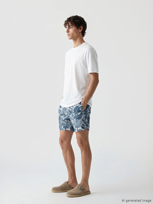 LCW SWIMWEAR ელასტიური წელის მამაკაცის საცურაო შორტები