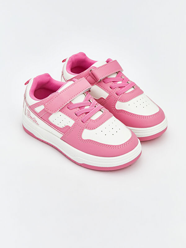 LCW STEPS Barbie Print Lace-Up and Velcro Baby Girl Sneakers