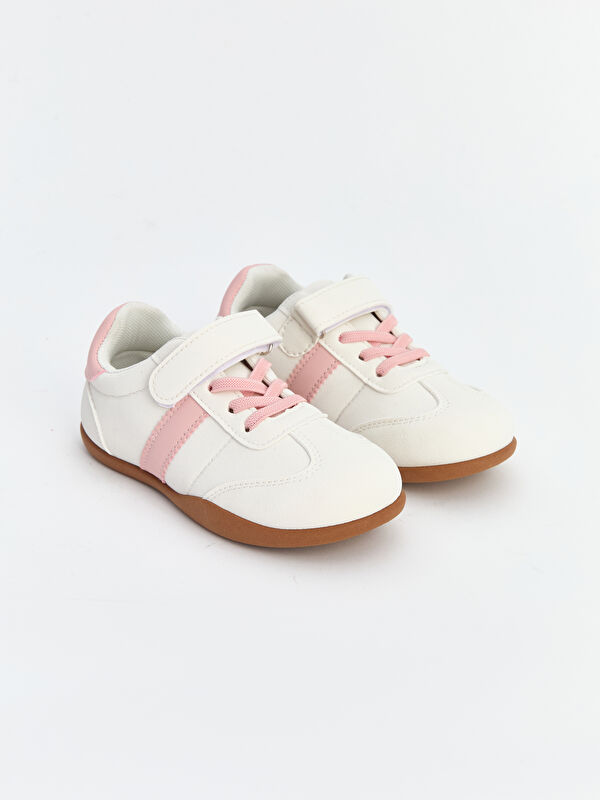 LCW STEPS Baby Girl Sneakers with Laces and Velcro Straps