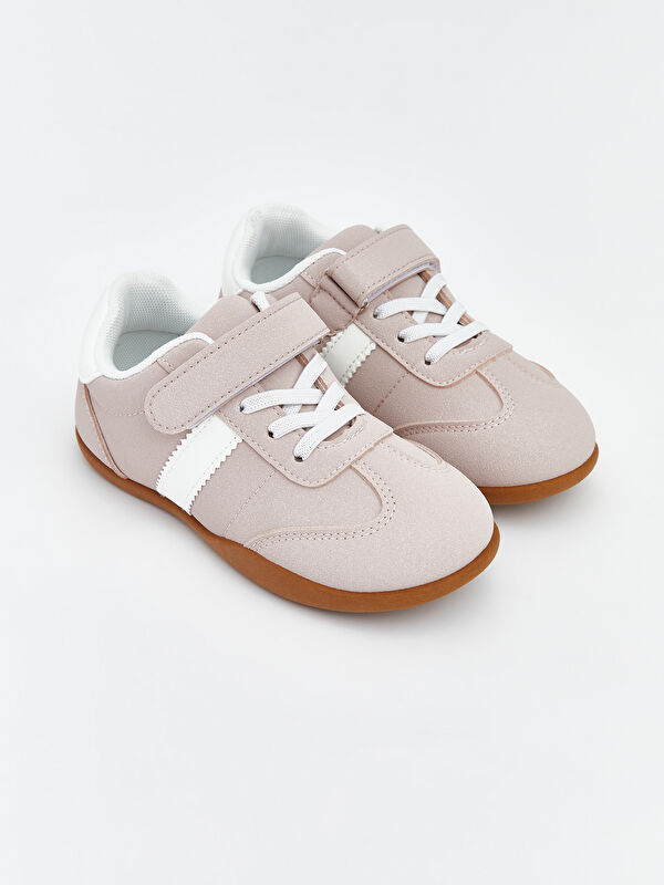 LCW STEPS Baby girl sneakers with laces and velcro.