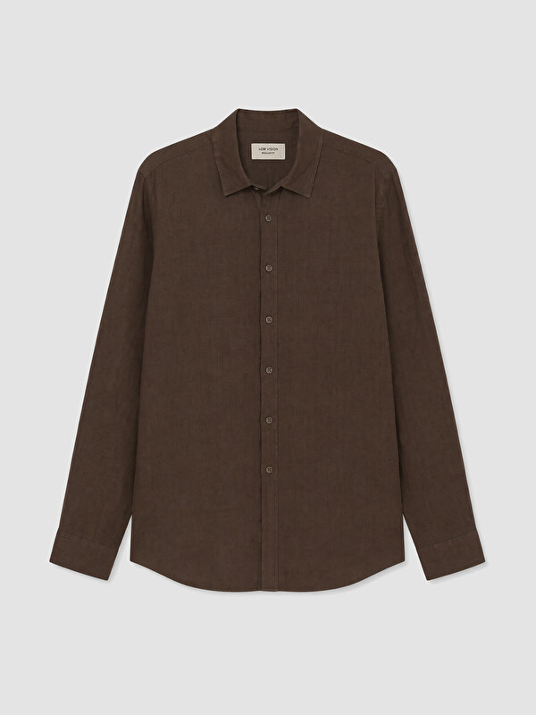 LCW Vision Regular Fit %100 Keten Erkek Gömlek