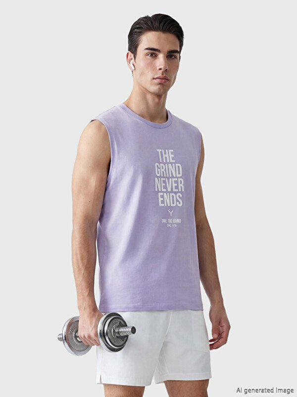 XSIDE ACTIVE Crew Neck Printed Men's Athletic Tank Top