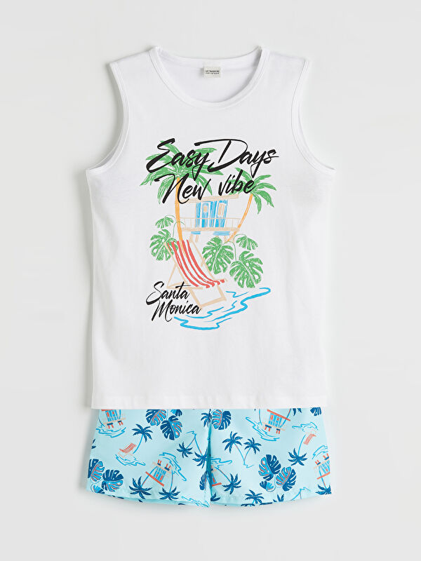 LCW Kids Printed Boys' Swimwear Set
