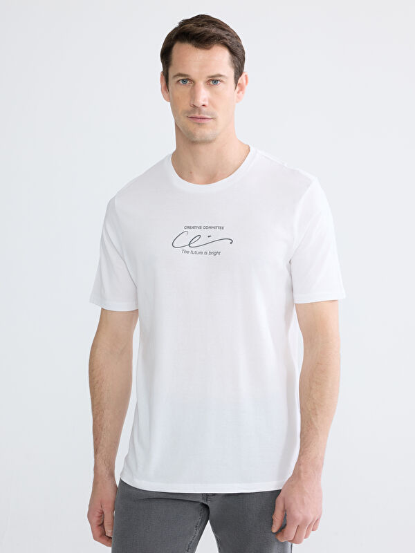 LC WAIKIKI Crew Neck Printed Knitted Men's T-Shirt