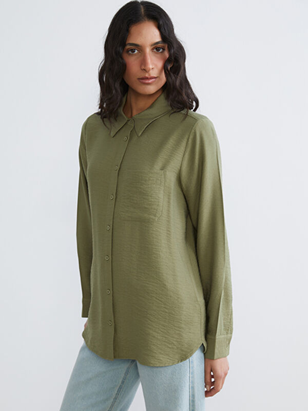 LCW Modest Textured Women's Shirt Tunic