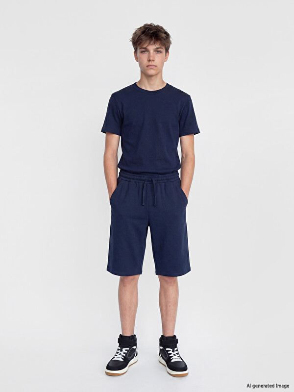 LCW Kids Beli Lastikli Basic Erkek Çocuk Şort
