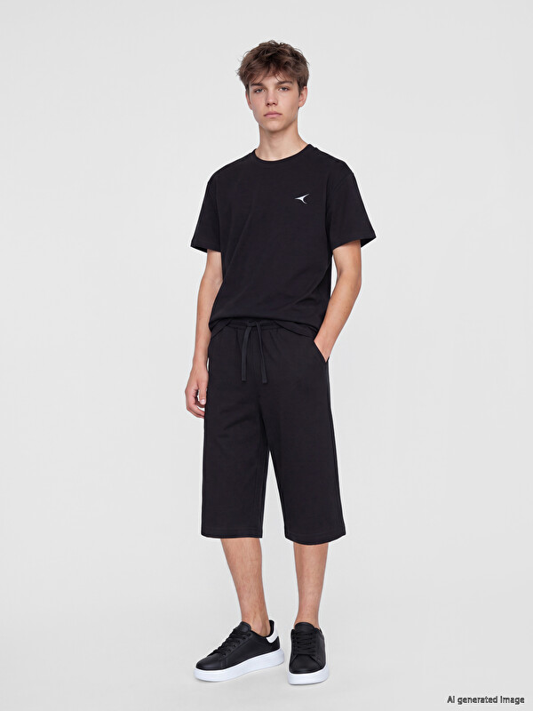 LCW Kids Boy Black Capri Trousers